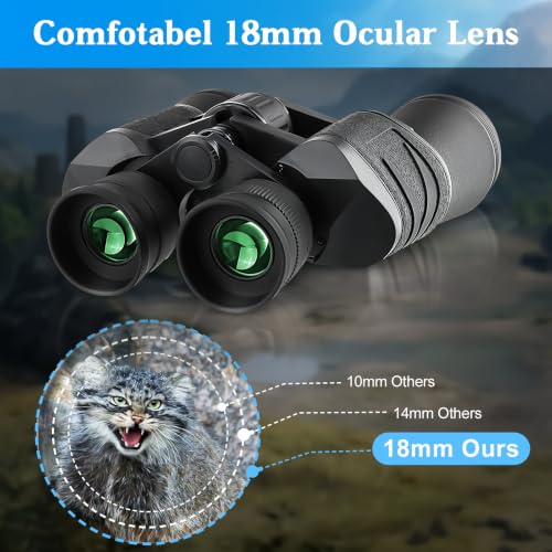 Binocular 20x50 con prismas, óptica impermeable multi-capa miniatura 4