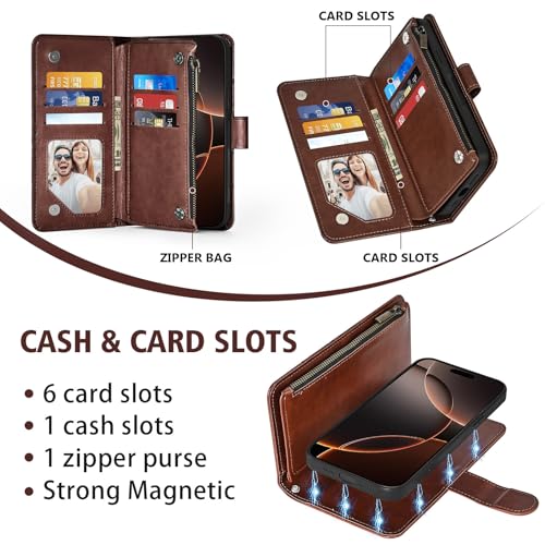 Ne perdez plus vos cartes grâce à la coque iPhone 16 Pro Max portefeuille zippé