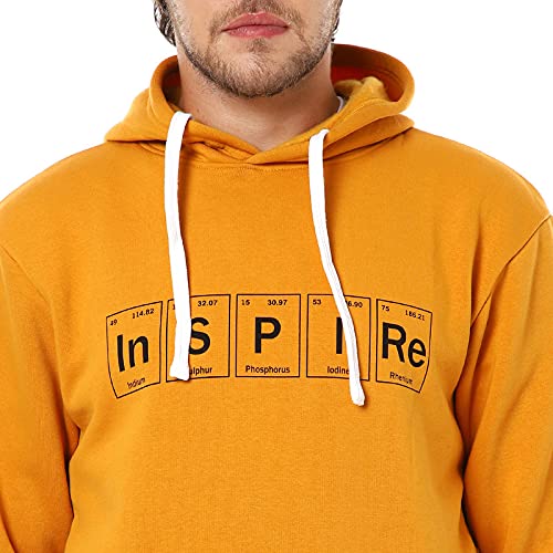 Image of CAHOOT Men Mustard Printed Sweatshirt