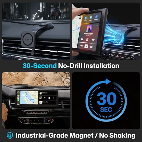 Image of INNOVV V1 CarPlay Screen for Car, 10.3 inch Wireless Apple CarPlay & Android Auto, Plug & Play Magnetic Detachable, GPS Navigation, Mirror Link, Voice Control, Music Play, HD IPS Display, Fits All Cars
