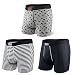 Saxx Mens Vibe 3 Pack Boxers Underwear Medium Classic Vibe