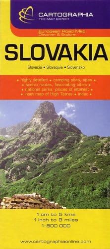 Slovakia Road Map Map – January 1, 2015