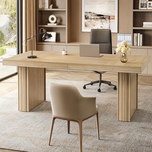 Tribesigns 63" Executive Desk, Modern Executive Office Desk with Thickened