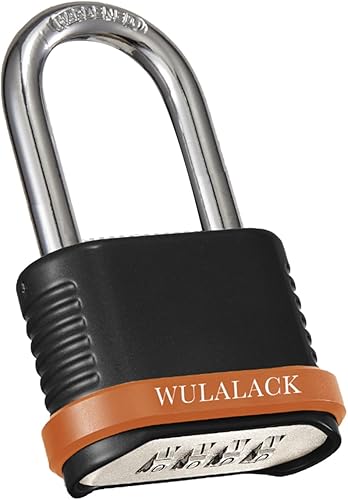 Cerradura de combinación resistente para exteriores con grillete de 1-12 pulgadas de largo, cerradura combinada resistente a la intemperie para