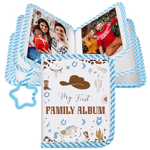 Image of My First Family Album for Baby Holds 17 4x6 Pictures Baby Photo Album Soft Cloth Book for Kids Toddlers Family Memory Gift