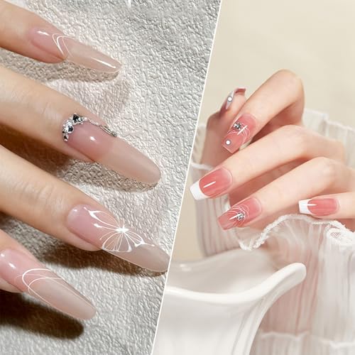 Gel blanco para uñas línea arte, tamaño S miniatura 4