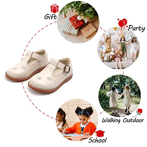 Image of PHIRAMIN Toddler Girl Mary Jane Dress Shoes-Little Girl School Uniform Shoes for Wedding Party