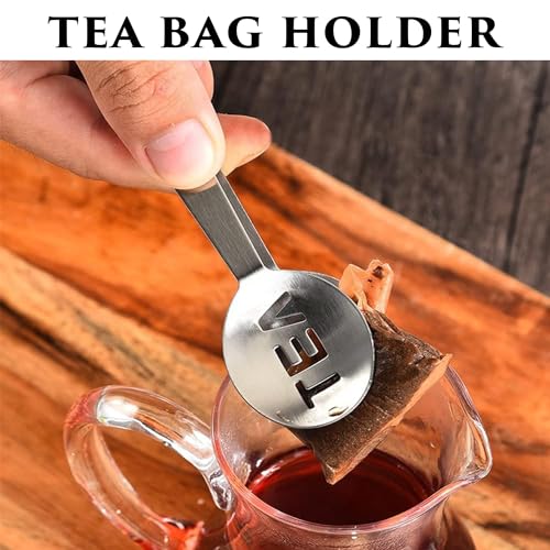 Miniatura 6 de Paquete De 4 Coladores De Bolsas De Té De Acero Inoxidable, Colador De Bolsas De Té, Abrazadera Para Bolsas De Té De Mango Largo, Colador De Bolsas De Té, Colador De Bolsas De Té.