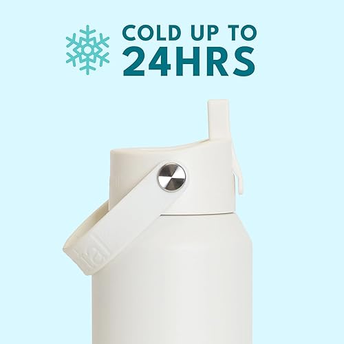 Miniatura 82 de Elemental Botella de agua aislada de 40 onzas con pajilla, botellas de agua con núcleo de acero inoxidable 100% a prueba de fugas para viajes,