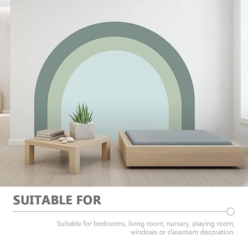 Miniatura 3 de Uonlytech Adhesivo de pared para pared, diseño de arco de semicírculo, decoración de pared, diseño geométrico, murales de pared, despegar y pegar,
