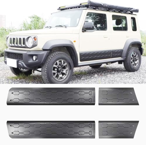 Toworldit 4pcs/Set ABS Exterior Side Door Body Molding Anti-Scratch Guard Cover Compatible with Suzuki Jimny 5-Door 2023-2024