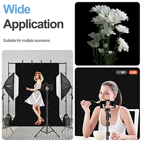 Emart Photography Backdrop Stand Kit 7 X 10 Ft With Black Background Backdrop, Adjustable Background Support System With Portable Large Polyester Fabric Screen For Photo Video Studio, Party, Live #TOP6