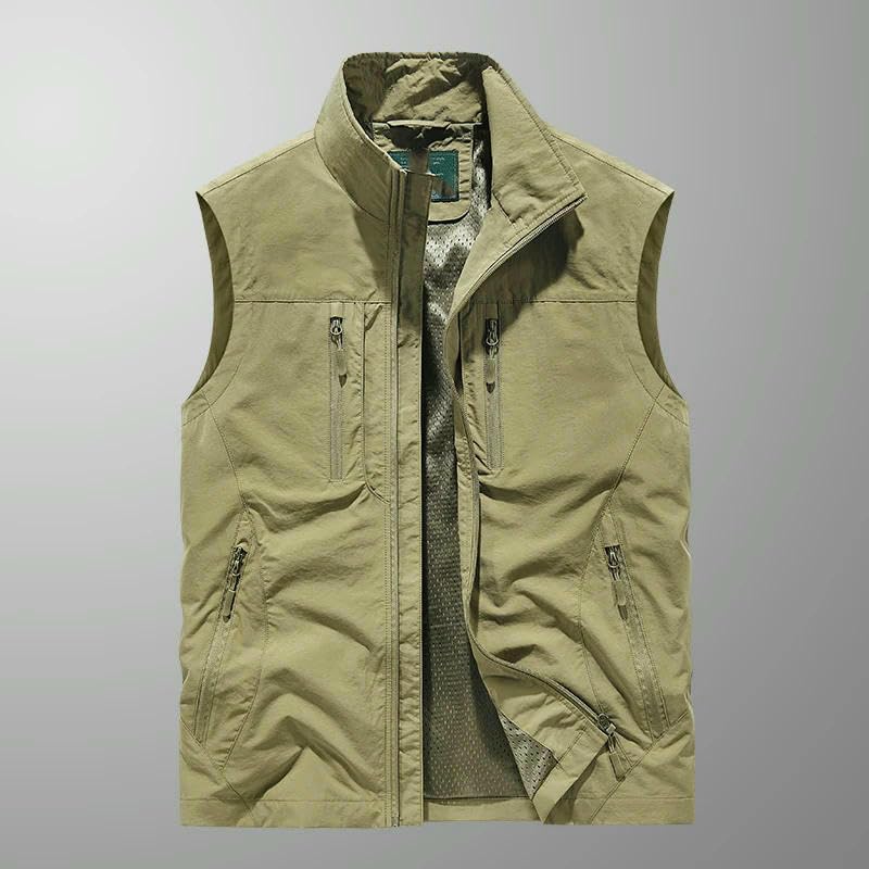Chaleco de verano para hombre multibolsillos ideal para escapadas al aire libre 4