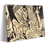 SEIBES Poster 'Reconciliation By Franz Marc', Expressionismus, Gemälde auf Leinwand, Wandkunst, Rollbild, Druck, Wohnzimmer, Wände, Dekoration, Wohnrahmen, 40 x 60 cm