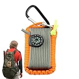 LOSOO Überlebenskits,Outdoor Survival Gear Tool - Survival Professional Supplies Wandern Jagd Katastrophen Camping Abenteuer, inkl. Schnursäge, Paracord, Pin, Return Pin