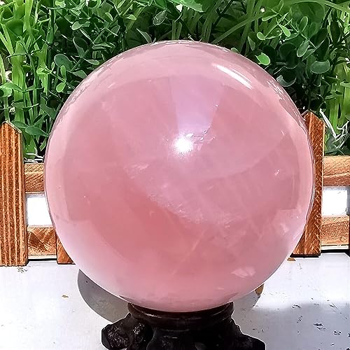 Sphère en quartz rose de lithothérapie pour décoration de maison
