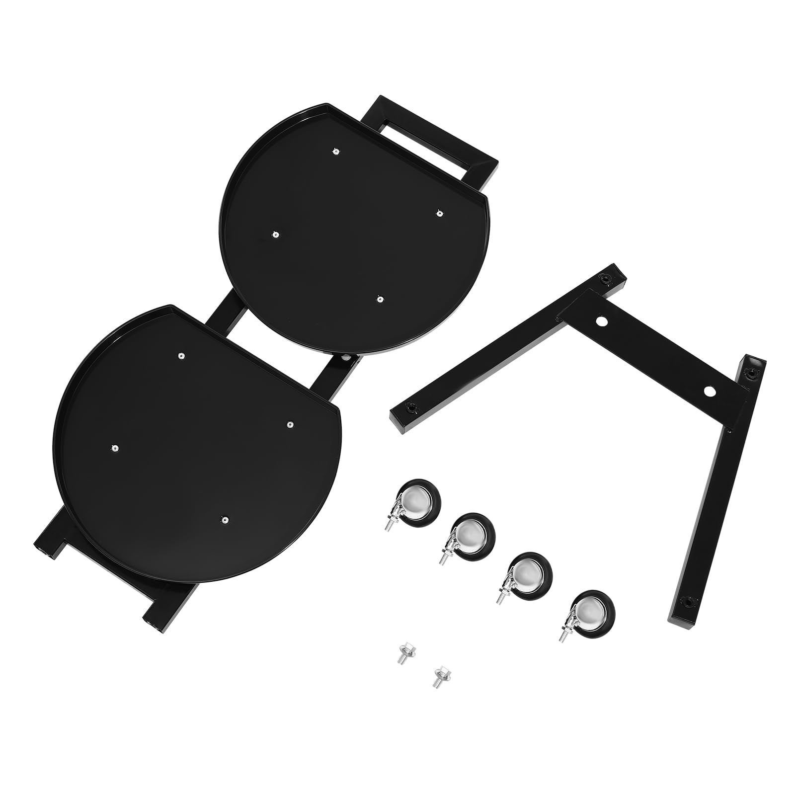 Carro portaherramientas Plegable Ruedas Color Negro peluquería barbería salón de Belleza Esteticista Camarero SPA etc. También Apto Uso doméstico. Bandeja Ruedas Comercial.