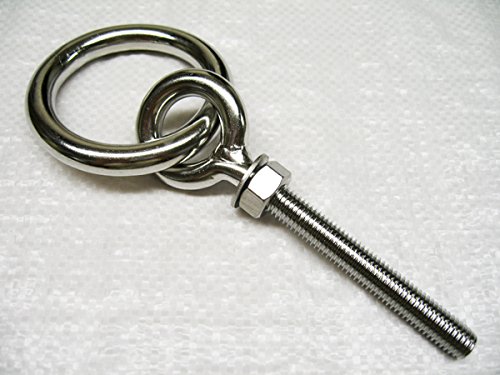 Stainless Steel Ring Eye Bolt 10MM (Eyebolt Ringbolt Long Shank Marine Boat)