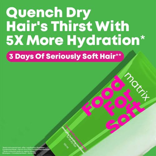 Image of Matrix Food For Soft Detangling Hydrating Conditioner for Dry, Dehydrated Hair | 5x More Hydration | 3 Days of Softness| with Hyaluronic Acid & Avocado Oil 100ml