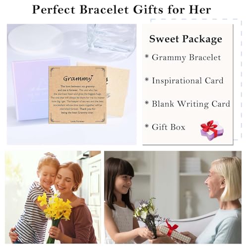 Mom Grandma Wife Aunt Nana Mama Gigi Mimi Grammy Granny Nonna Bracelet Jewelry Gifts for Women Adults on Mother's Day Valentines Christmas Birthday Easter Thanksgiving4