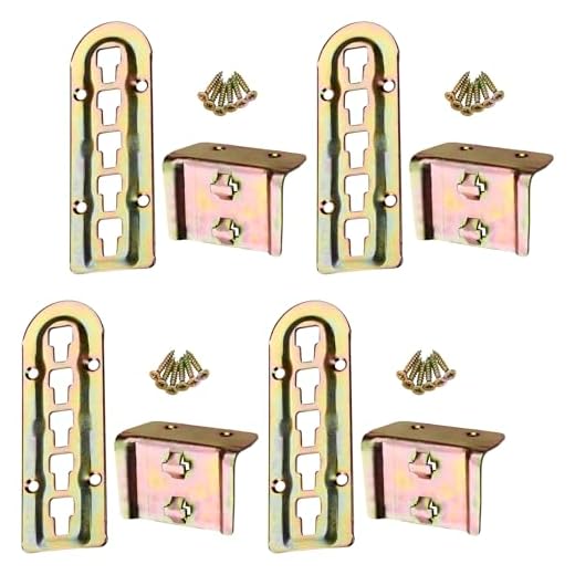 4er Set SO-TECH® Bettverbinder Bettbeschlag Einhängebeschlag höhenverstellbar für Mittelbalken- und Lattenrostauflage Stahl gelb chromatiert Höhe: 140 mm 4 4er Set SO-TECH® Bettverbinder Bettbeschlag Einhängebeschlag höhenverstellbar für Mittelbalken- und Lattenrostauflage Stahl gelb chromatiert Höhe: 140 mm