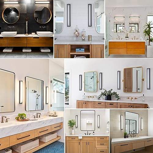 Image of LED Vanity Light Bar, 29.75 in. Dimmable Bathroom Light Fixture Over Mirror, 24W Bathroom Wall Sconce Vanity Lighting, Oil Rubbed Bronze Bath Wall Lamp, Warm White 3000K, ETL Listed