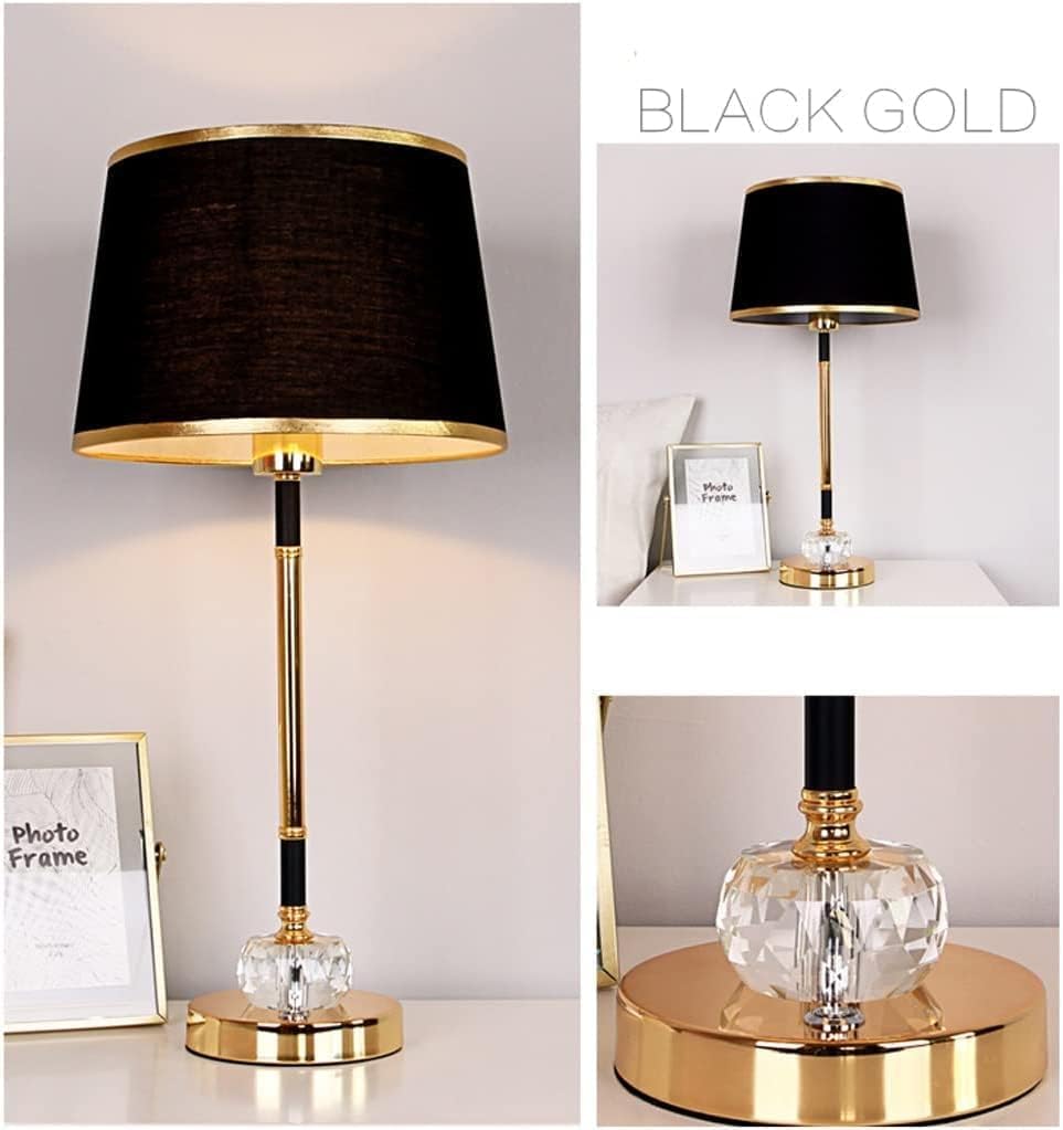 Lampa Stołowa Lampy Stołowe Szklana Lampa Stołowa Lampka Nocna Sterowanie Dotykowe Lampka Na Biurko Nowoczesna Lampa Biurkowa Prosta Elegancja Lampka Nocna (Color : Black, Size : Touch Switch)