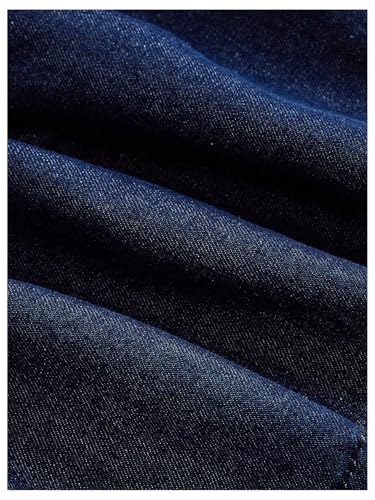 Women's Ruffle Flowy Tiered Layered Denim Mini Skirt Y2k Shirred Elastic Waist A Line Jean Skirts3