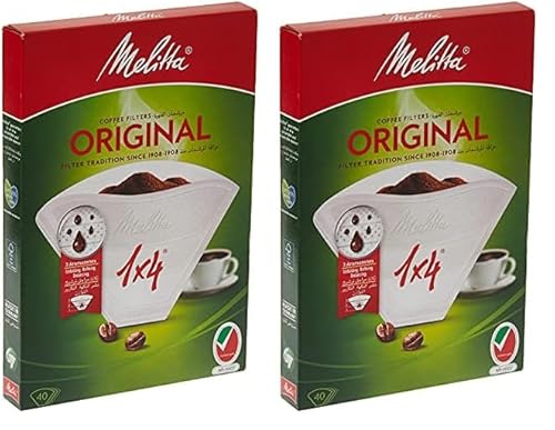 Melitta Original Filtri 1 x 4, Confezione da 80, Bianco