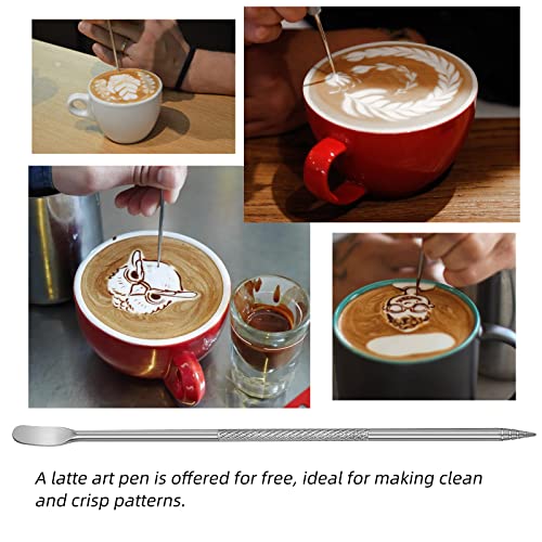 Milk Frothing Pitcher 20 OZ (600ML), Espresso Steaming Pitchers with Anti-scald Handle, Milk Frother Cup Stainless Steel for Coffee Cappuccino Latte Art, Milk Steamer Cup Coffee Milk Pitcher
