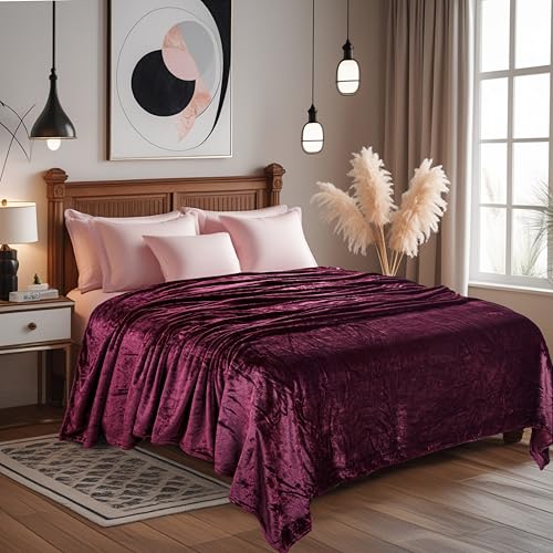 Image of ABRAZO AC Blanket | 300 GSM Lightweight Super Soft Cozy for Bed, Sofa, Couch, Travel & AC Room | Single Bed 160x220 cm | Solid Color | Breathable All-Season Comfort