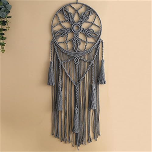 Miniatura 3 de BMIDRUT Tapiz de atrapasueños bohemio de algodón tejido hecho a mano con borlas para dormitorio, sala de estar, apartamento, guardería, 12 x 32