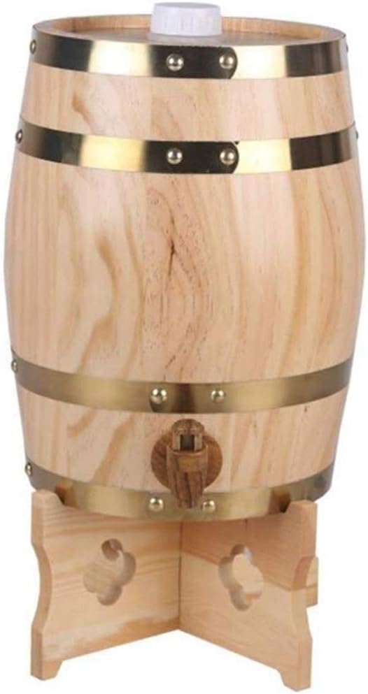 Whiskey Barrel 3/5/10L Wine Oak Barrel Drink Dispenser Personalized Barrel Oak Household Decoration Wine Barrel Wedding Handmade White Oak Red 5L (White 3L)