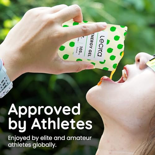 Image of Lecka Energy Gel Lime Ginger - 27g Carbs, 105mg Sodium - Real Fruit, Gut-Soothing Ginger, No Maltodextrin, Vegan, Gluten-Free (24 Pack)