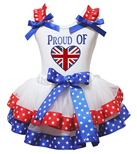 Robe drapeau anglais blanche pour vos soirées à thème et célébrations rwb
