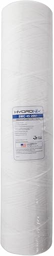 Hydronix SWC-45-2001 Cartucho de filtro de agua de herida de secuencia de sedimento Casa entera universal, comercial 4,5 x 20 - 1 micrón