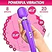 Therapeutic Wand Massager - Handheld Cordless and Powerful - 8 Speeds 20 Pulsating Patterns - Instant Full Body Magic Recovery Effect - USB Rechargeable - Lavender by FENERGY SHOP