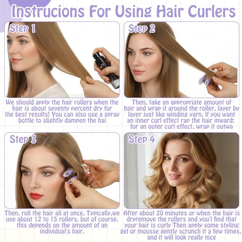 10 pinzas para cabello voluminoso color morado miniatura 5