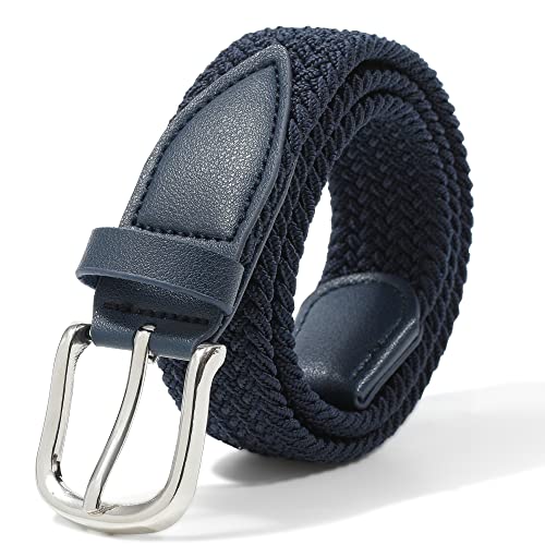 Ceinture élastique sans boucle pour enfants, sans boucle, ceintures extensibles réglables pour filles et garçons par WHIPPY, 1 paquet noir