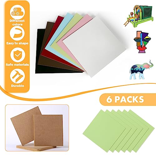 Wadukud 6 PCS Green MDF Boards, 12"x12"x1/8" - 3mm Unfinished Fiberboard for Crafts Laser Engraving, Wood Burning, Architectural Models, Staining by Wadukud - Used condition - Image 5