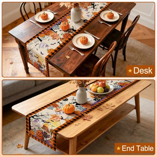Halloween Table Runner 13x72 inch - Spooky Ghost Boo Pumpkin Decor - image 7