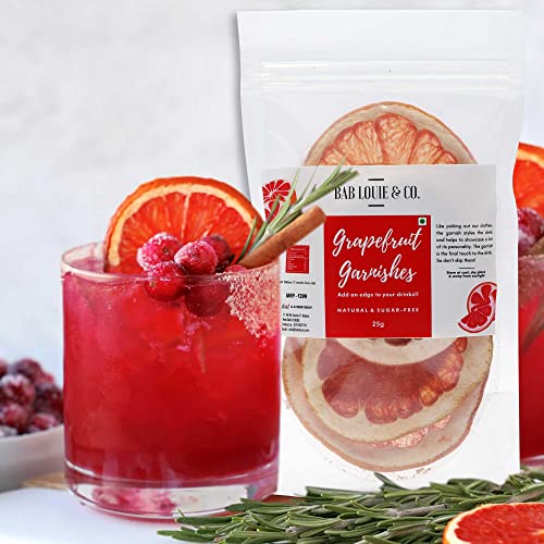 Image of Bab Louie & Co. Dehydrated Fruits Garnishes For Cocktail, Mocktail, Detox Water, Green Tea, Snacks - Gluten free, Vegan, Air Dried, No Sugar 100% Natural (Pack of 5) (25gm)