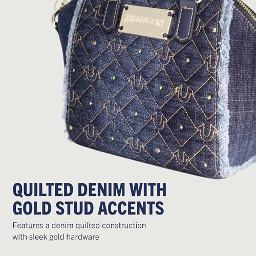 True Religion Crossbody Bag, Women's Faux Leather Mini Handbag with Adjustable Shoulder Strap, Beige, One Size3