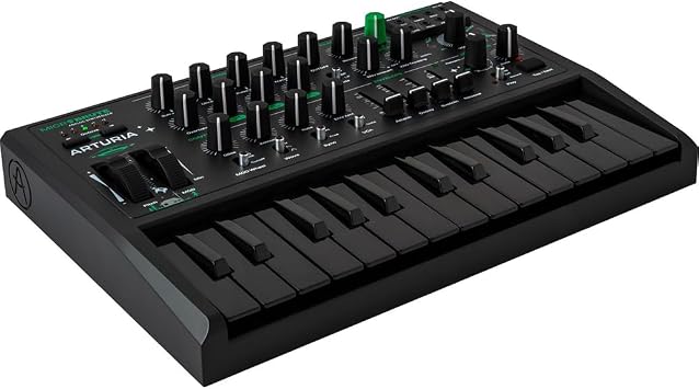 Arturia 540102 MicroBrute UFO Analog Synthesizer White Bundle with 2 YR CPS Enhanced Protection Pack