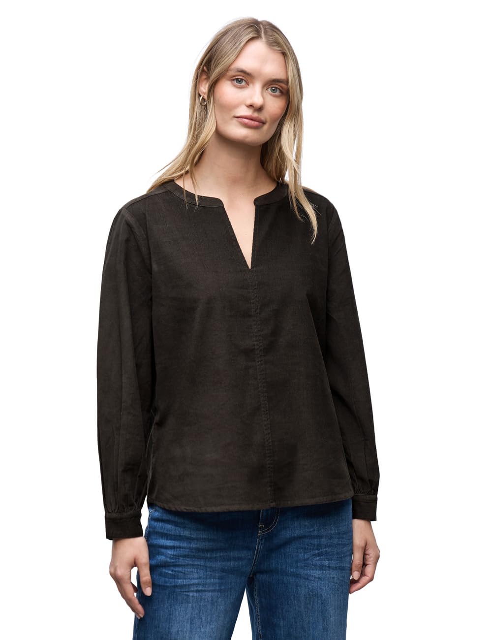 Street One Damen Cordbluse in Unifarbe