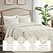 Madison Park Quebec Split Corner Quilted Bedspread Classic Traditional Design All Season, Lightweight, Bedding Set, Matching Shams, Queen, Damask Quilted Cream 3 Piece