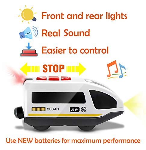 Tiny Land Battery Operated Action Locomotive Train (Magnetic Connection)- Powerful Engine Bullet Train Set Compatible With Thomas, Brio, Chuggington - Train Toys For Toddlers #TOP1