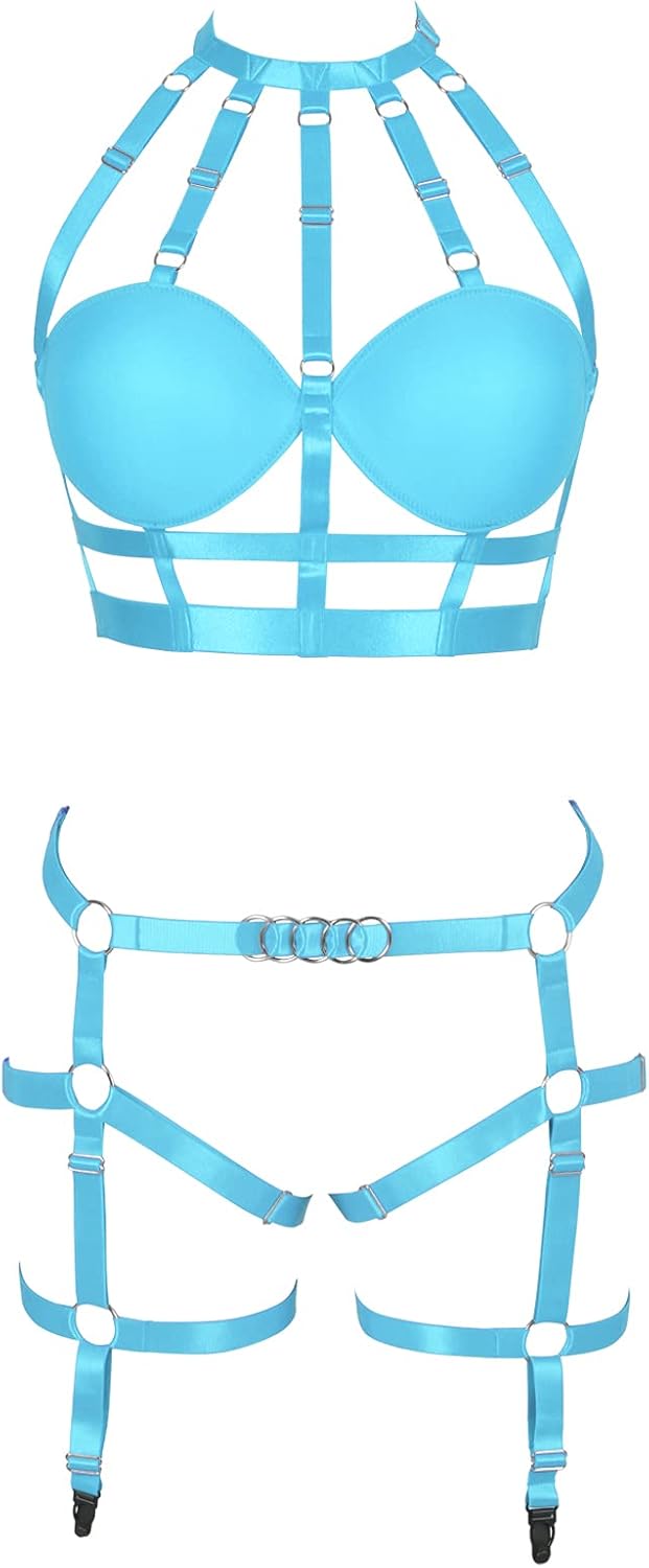 Womens Goth Body Harness Fashion Bra Set Garter Belt Lebanon | Ubuy Womens Goth Body Harness Fashion Bra Set Garter Belt Lebanon | Ubuy