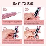 Electric Nail Drill 35000RPM,WEIKILLY Rechargeable Cordless Nail File,Professional Acrylic Gel Electric Nail Drill Machine for DIY Manicure and Pedicure,Portable Home Travel or Salon Use (Pink) - Image 5