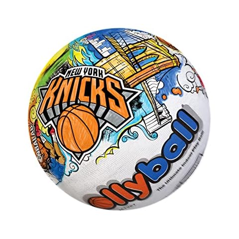 Ollyball NBA Team Edition New York Knicks Licensed Indoor Play Ball with NBALAB for Indoor Basketball Kid activites Coloring and Play Cover